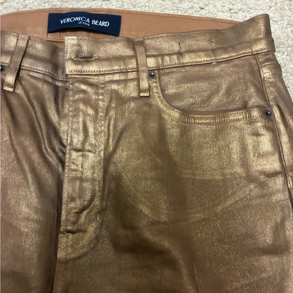 Veronica beard Beverly skinny flare metallic jeans - Picture 3 of 3